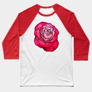 Cottage Core, Rose Flower Outline Baseball T-Shirt